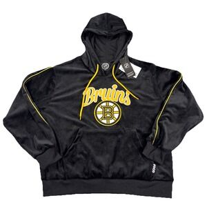 Boston Bruins / FOCO /‎ NHL Velour Hoodie - NWT Womens Small - Soft Sweatshirt